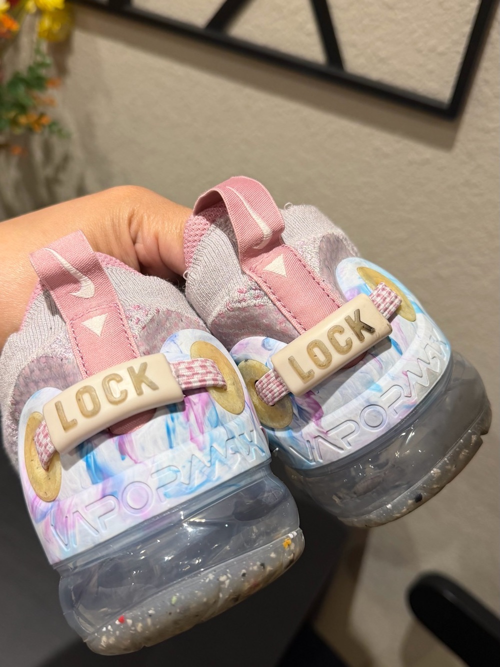 VaporMax 2020 Flyknit Women's Pink Knit Slip-On Sneakers size